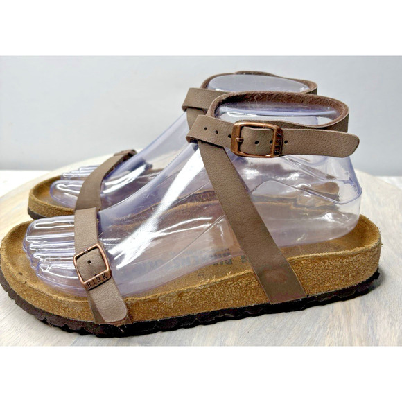 Birkenstock Daloa Leather Ankle Strap Sandals Women's Size 6.5 Brown - Picture 2 of 9